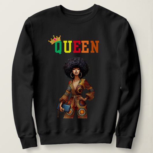 Nubische Koningin: Elegantie Dames sweatshirt (Design voorkant)