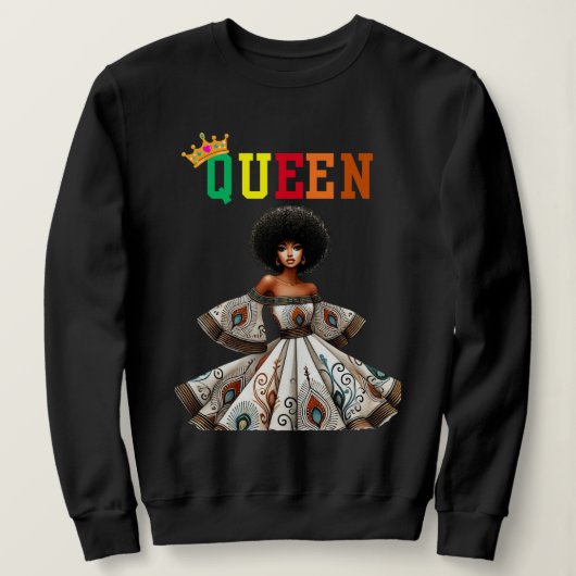 Nubische Koningin: Flyness Dames sweatshirt (Design voorkant)