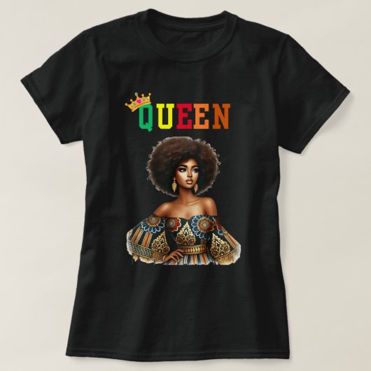 Nubische Koningin: Klasse Dames T-Shirt (Design voorkant)