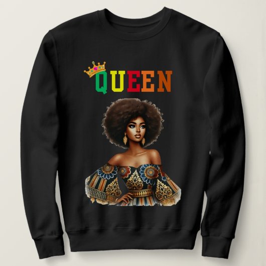 Nubische Koningin: Klasse vrouwen sweatshirt (Design voorkant)