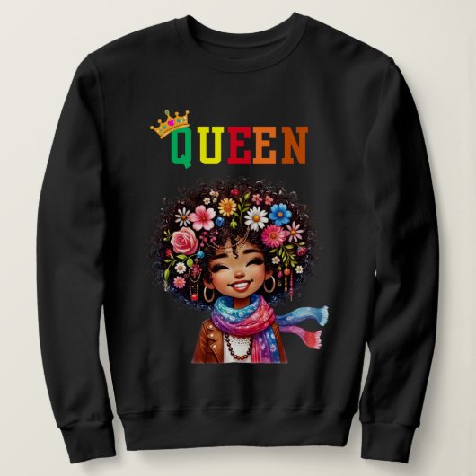 Nubische Koningin: luchtige dames sweatshirt (Design voorkant)