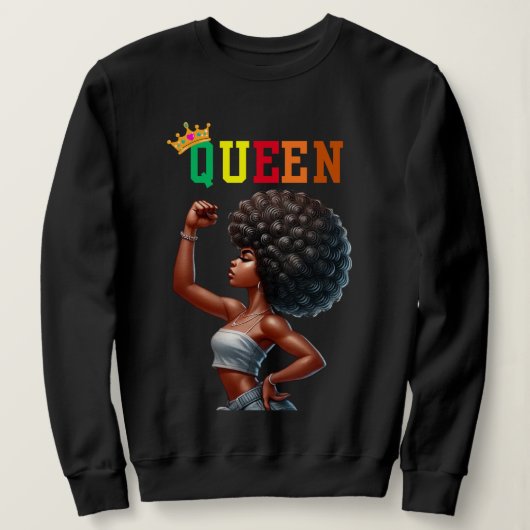 Nubische Koningin: Might Women's sweatshirt (Design voorkant)