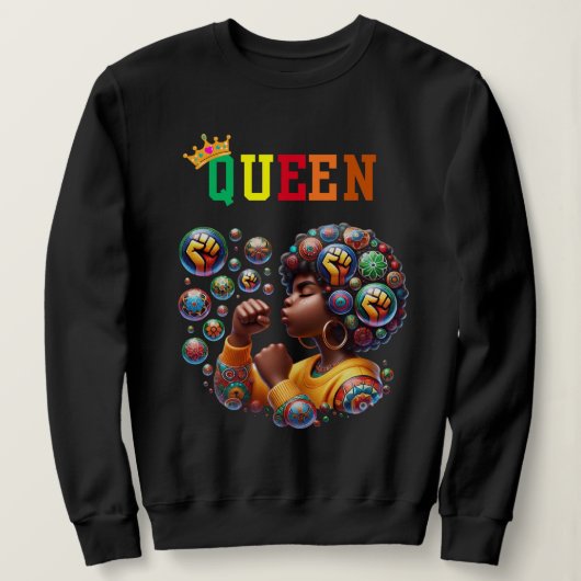 Nubische Koningin: Power Women's trui (Design voorkant)