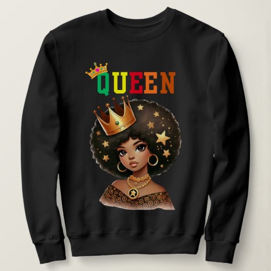 Nubische Koningin: Royalty Dames sweatshirt (Design voorkant)