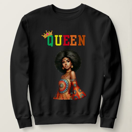 Nubische Koningin: Schoonheid Dames sweatshirt (Design voorkant)