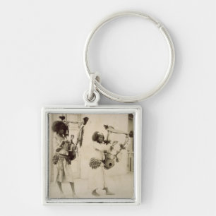 Nubische muzikanten (foto sepia) sleutelhanger