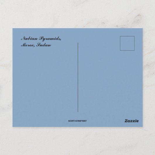 Nubische piramides Meroe Sudan Briefkaart (Achterkant)
