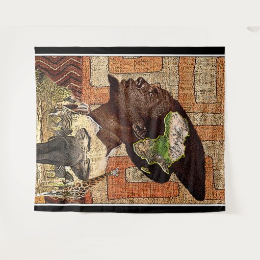 Nubische religieuze kunstdruk wandkleed (Voorkant (horizontaal))