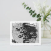 Nubische vrouwen staan voor de Hut Foto Briefkaart (Staand voorkant)