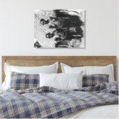 Nubische vrouwen staan voor de Hut Foto Canvas Afdruk (Insitu (Slaapkamer))