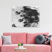 Nubische vrouwen staan voor de Hut Foto Canvas Afdruk (Insitu (Woonkamer))