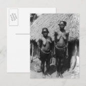 Nubische vrouwen staan voor Hut Briefkaart (Voorkant / Achterkant)