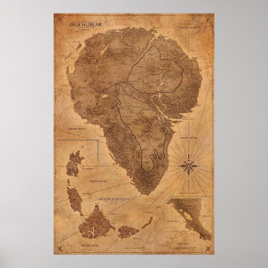 Nublar Map Park Poster (Voorkant)