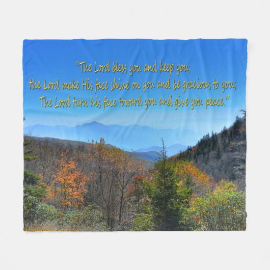 Nubmers 6:24-26 fleece deken (Voorkant (Horizontaal))