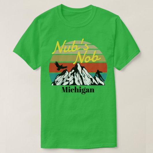 Nubs Nob ski Michigan 1 T-shirt (Design voorkant)