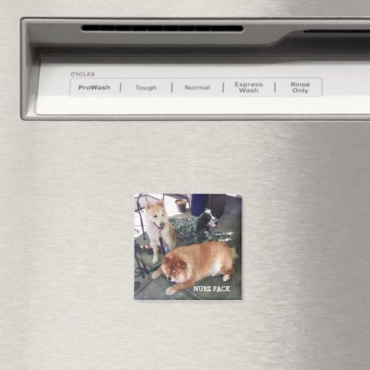 NUBZ NATION magneet. Vierkant Magneet (Insitu (Vaatwasser))