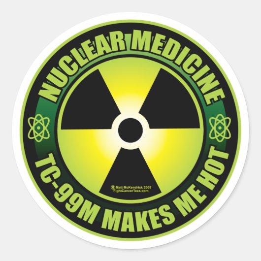 Nuc Med Tech Ronde Sticker (Voorkant)