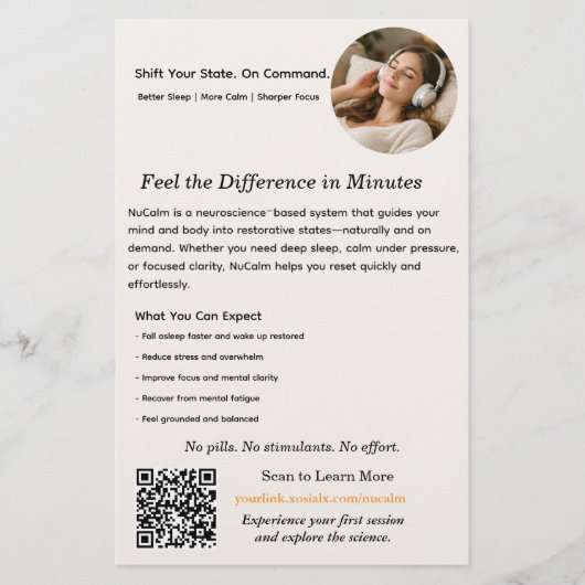 NuCalm Product Sheet - xosialX Flyer (Voorkant)