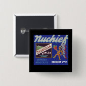 Nuchappels -  etiket voor fruitkratten vierkante button 5,1 cm (Voorkant /achterkant)