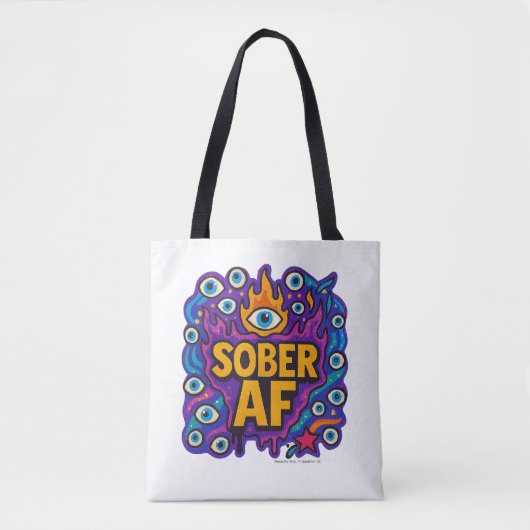 Nuchter AF - Boodschappentas Tote Bag (Voorkant)