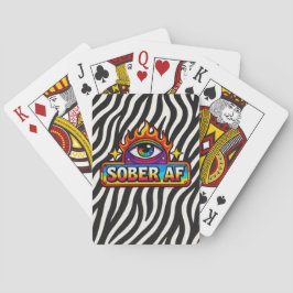 Nuchter AF - Nep Zebraprint - Pokerkaarten