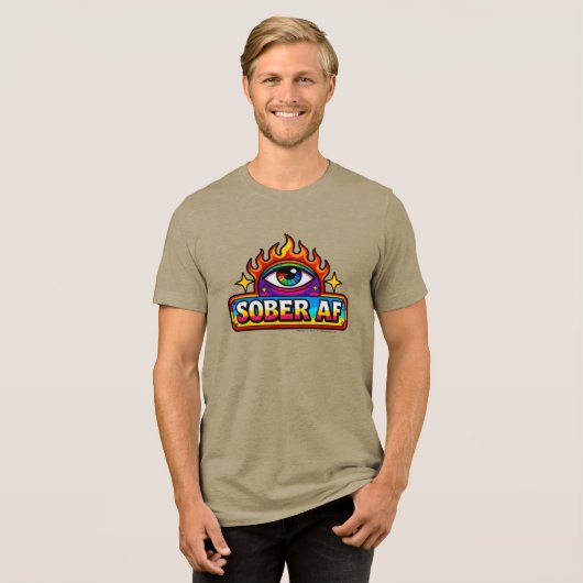 Nuchter AF - Tri-Blend Shirt (Voorkant volledig)