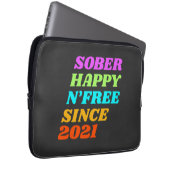 nuchter gelukkig niet gratis sinds (pas het jaar a laptop sleeve (Voorkant Rechts)