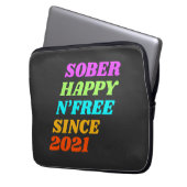 nuchter gelukkig niet gratis sinds (pas het jaar a laptop sleeve (Voorkant Links)