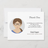 nuchtere cirkel foto begrafenis dank u nota Kaart (Voorkant)