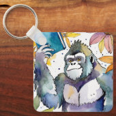 Nuchtere Gorilla met AA Gebed CUSTOM Sleutelhanger (Voorkant)