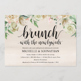 Nuchtere lente post-huwelijks brunch uitnodigingsk kaart