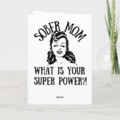 Nuchtere moeder feestdagen kaart (Achterkant)