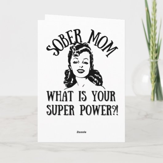 Nuchtere moeder feestdagen kaart (Achterkant)