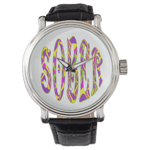 Nuchtere Retro 60'er jaren kunst psychedelisch Horloge