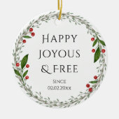  nuchterheid Datum Classic Kerst Keramisch Ornament (Voorkant)