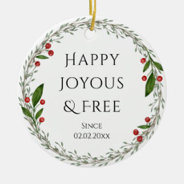  nuchterheid Datum Classic Kerst Keramisch Ornament