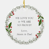 nuchterheid Datum Classic Kerst Keramisch Ornament (Achterkant)