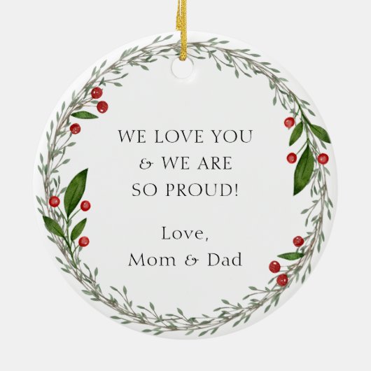 nuchterheid Datum Classic Kerst Keramisch Ornament (Achterkant)