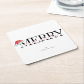 nuchterheid geschenk, sober kerstfeest kartonnen onderzetters (Schuin)