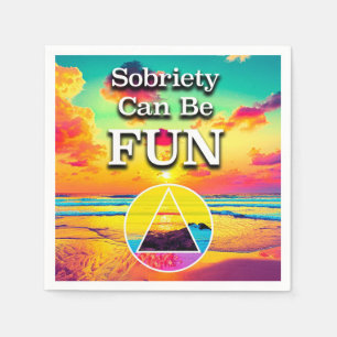 Nuchterheid Kan Leuk Zijn Recovery Spreuk Zonsopga Servet