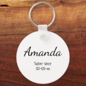  nuchterheid Keepsake Happy Joyous Gratis Sleutelhanger (Achterkant)