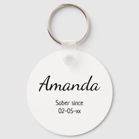  nuchterheid Keepsake Happy Joyous Gratis Sleutelhanger (Achterkant)