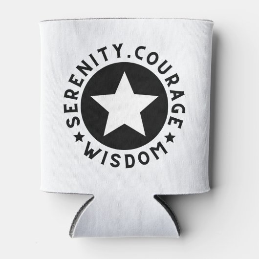 nuchterheid sereniteit moed wijsheid aangepaste na blikjeskoeler (Voorkant)