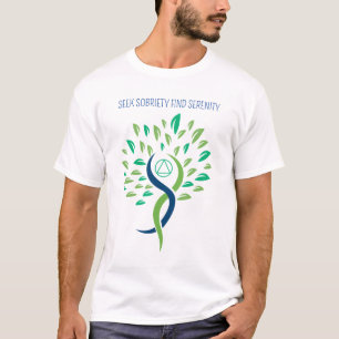 Nuchterheid Zoeken Vinden Sereniteit - Slogan Shir T-shirt