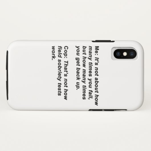 Nuchterheidstest Case-Mate iPhone Case (Achterkant (horizontaal))