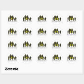 Nucleair familie T-shirt Ronde Sticker (Vel)