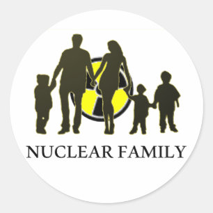 Nucleair familie T-shirt Ronde Sticker