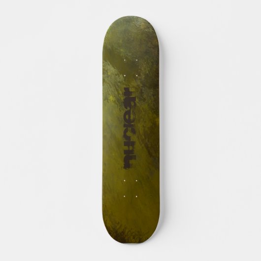 Nucleair - Groen thema Gepersonaliseerd Persoonlijk Skateboard (Voorkant)