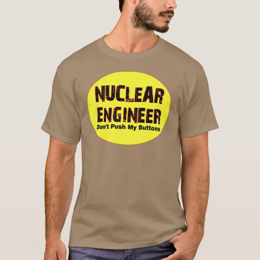 Nucleair ingenieur Buttonnen T-shirt (Voorkant)