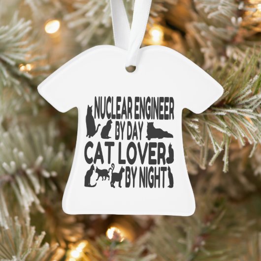 Nucleair ingenieur Cat Lover Ornament (Boom)